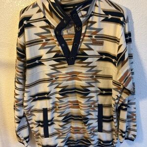 Cinch Patterned Fleece Top